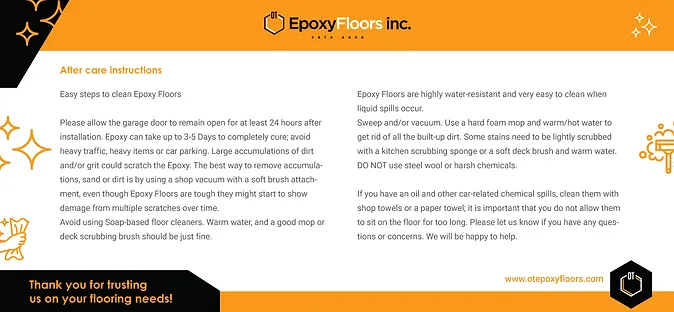 OT Epoxy Floors Warranty